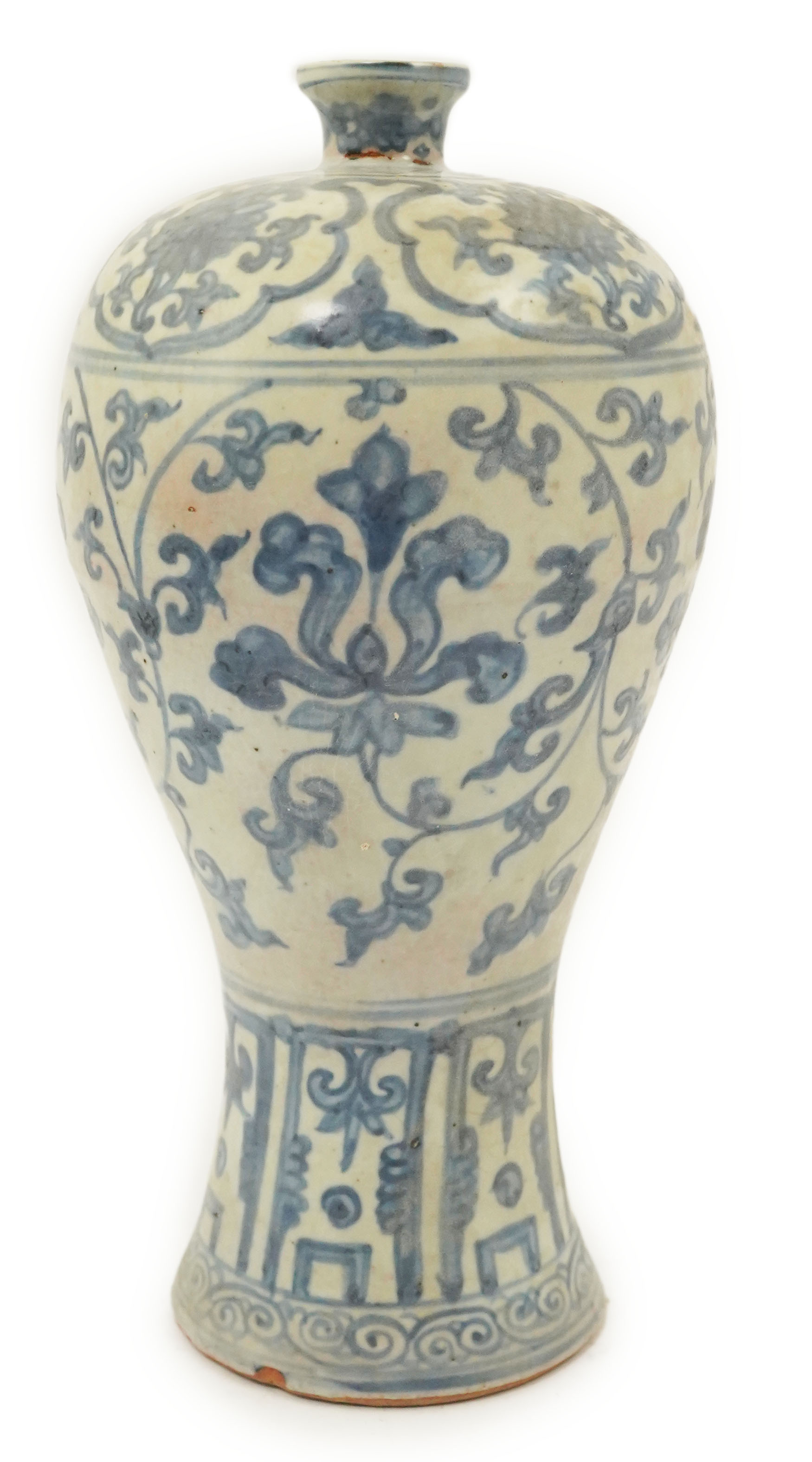 A Chinese blue and white shipwreck meiping, Ming dynasty, 16th century